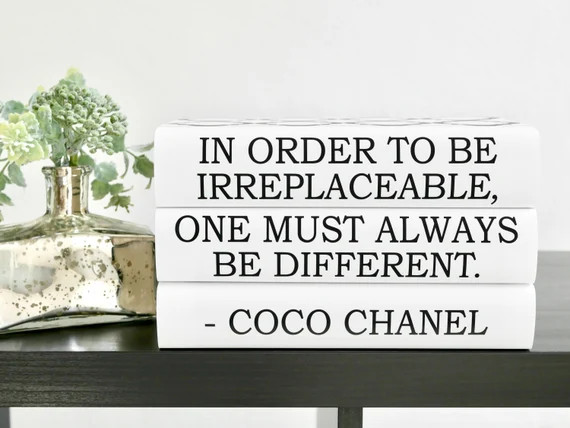 Fashion Designer Decorative Quote Books In Order To Be | Etsy | Etsy (US)