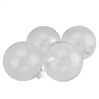 4ct. 4" Clear Glass Ball Ornaments | Michaels Stores