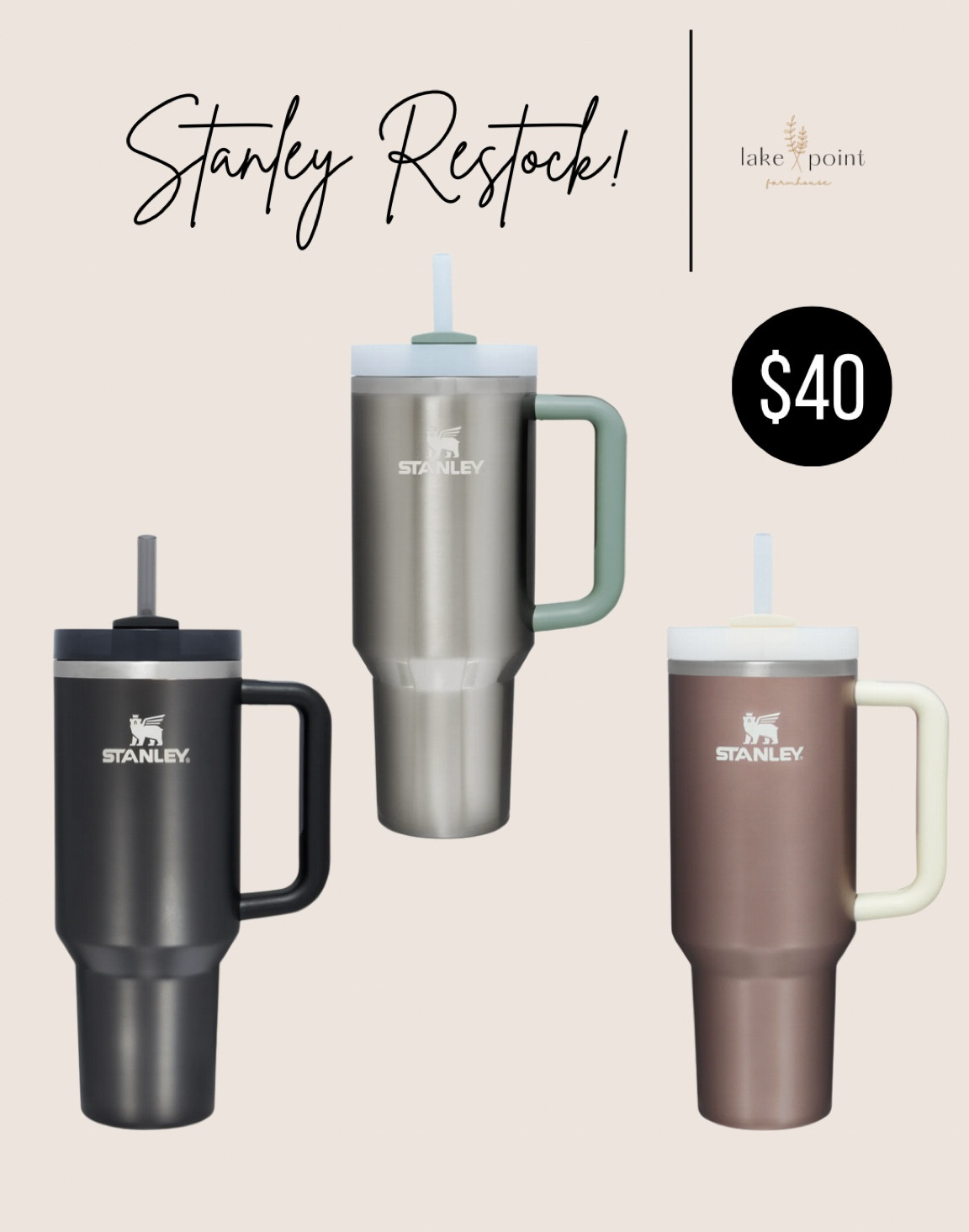 RESTOCK ‼️🚨

Stanley Quencher Restock - 40oz! New colors!!

#LTKunder50 #LTKGiftGuide #LTKFind