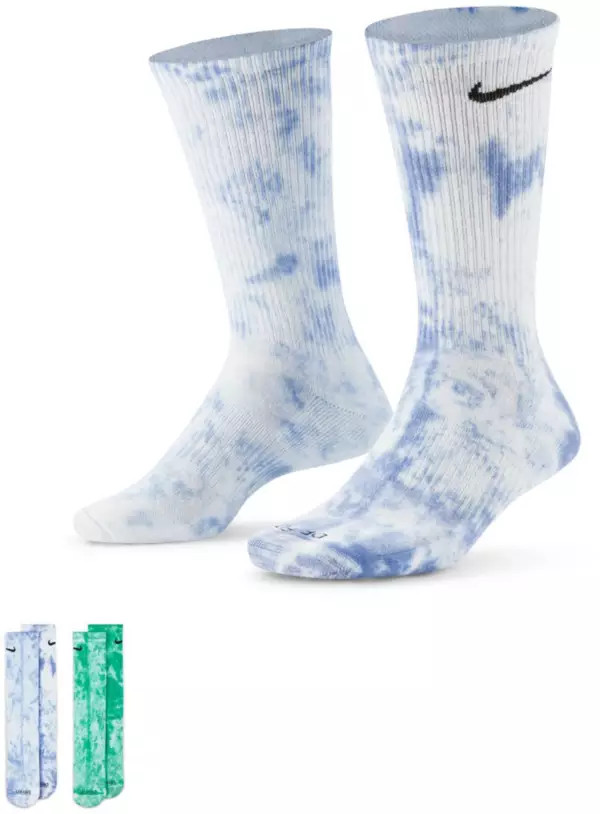 Nike Everyday Plus Cushioned Tie-Dye Crew Socks - 2 Pack | Dick's Sporting Goods