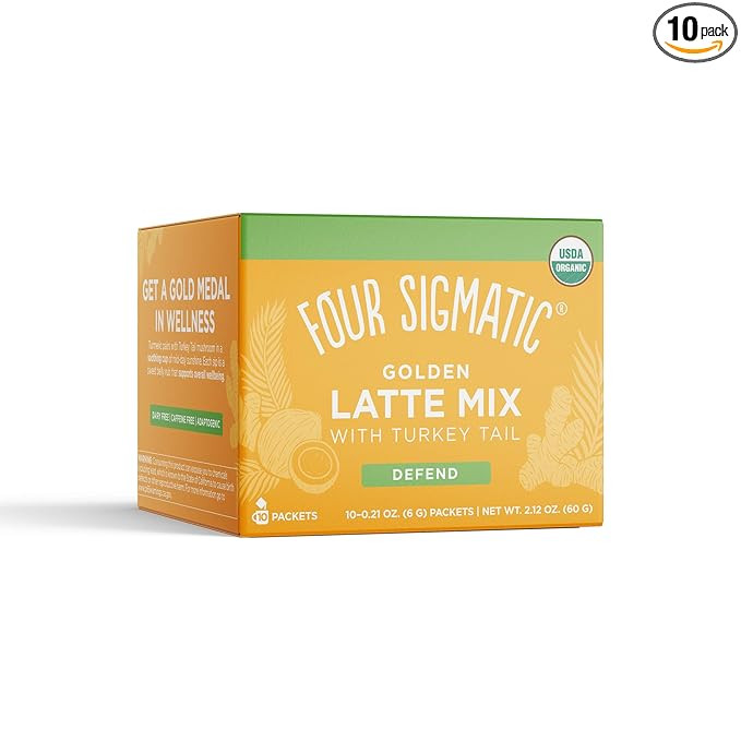 Four Sigmatic Golden Latte, Organic Instant Golden Latte with Shiitake Mushroom, Turmeric & Cocon... | Amazon (US)