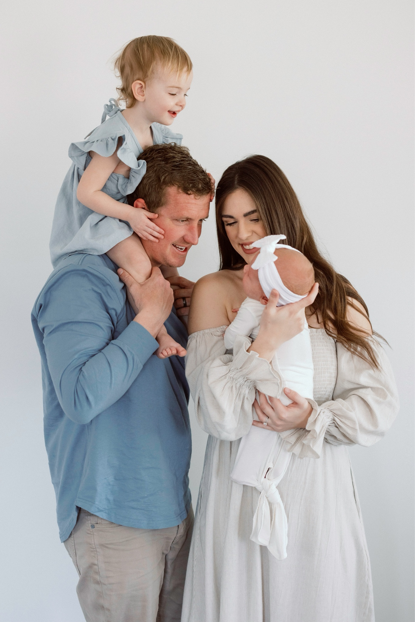 In home simple newborn portraits. Family outfit ideas. Toddler and baby girl 

#LTKfamily #LTKbaby #LTKkids