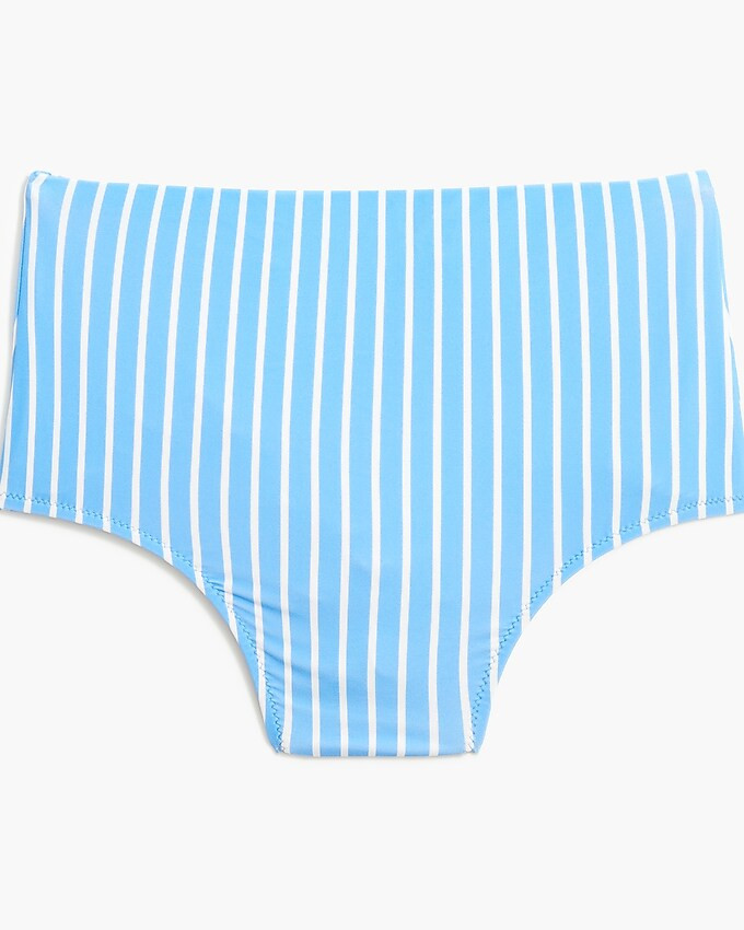Striped high-waisted bikini bottom | J.Crew Factory