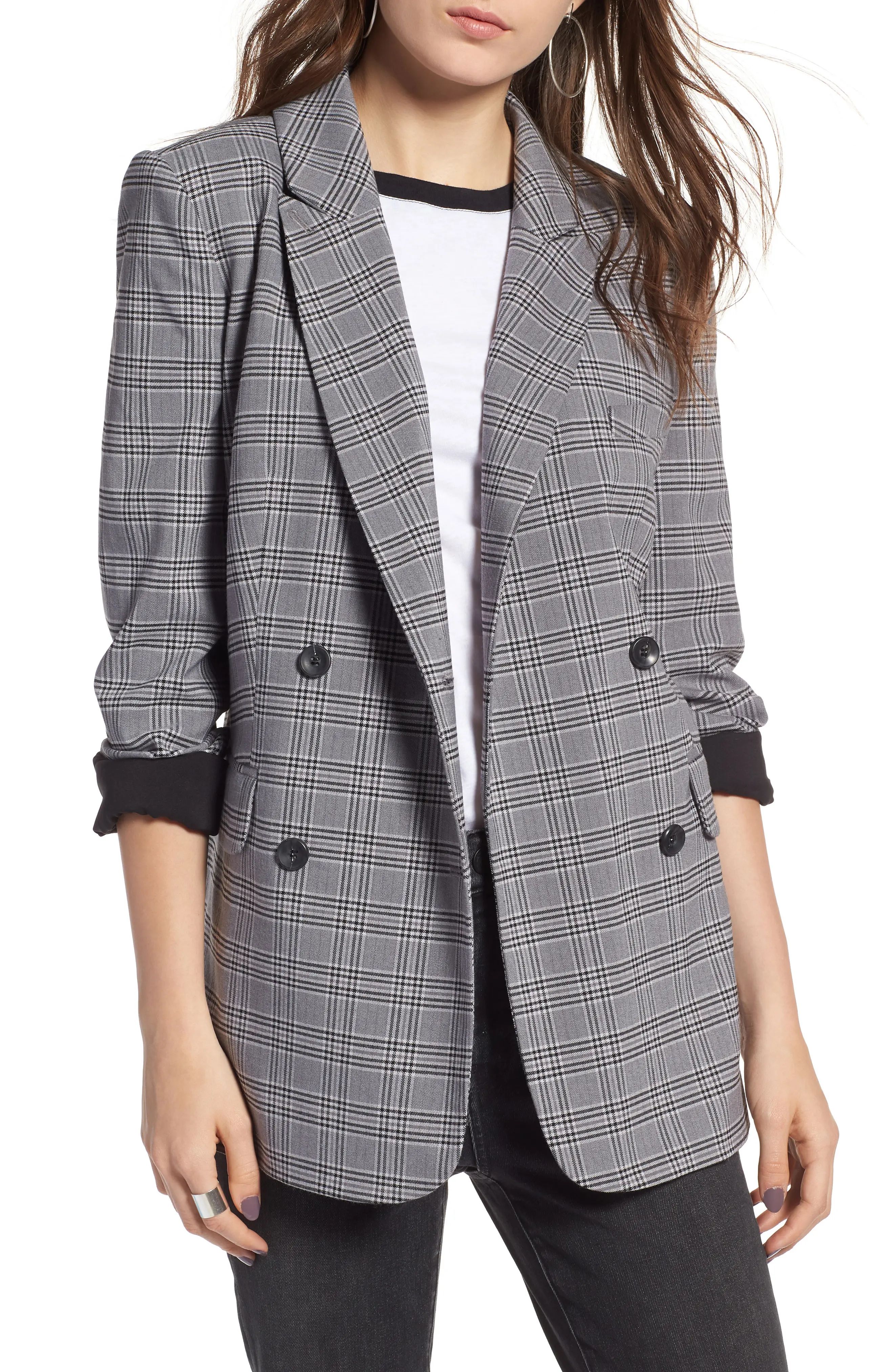 Treasure & Bond Plaid Oversized Blazer | Nordstrom