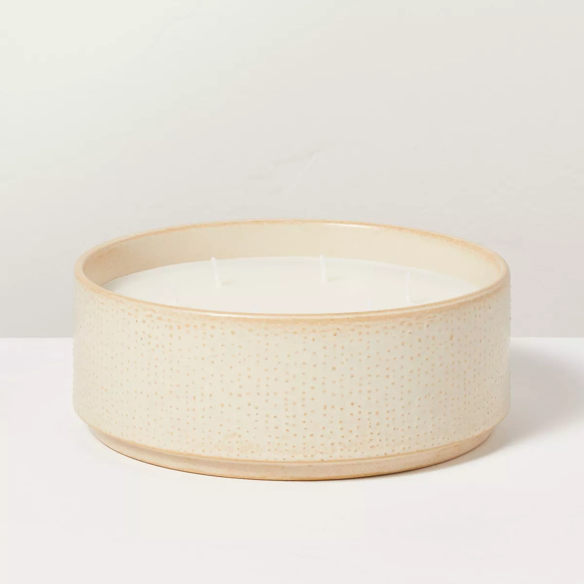 Hobnail Ceramic Grapefruit & Herbs Jar Candle Beige - Hearth & Hand™ with Magnolia | Target