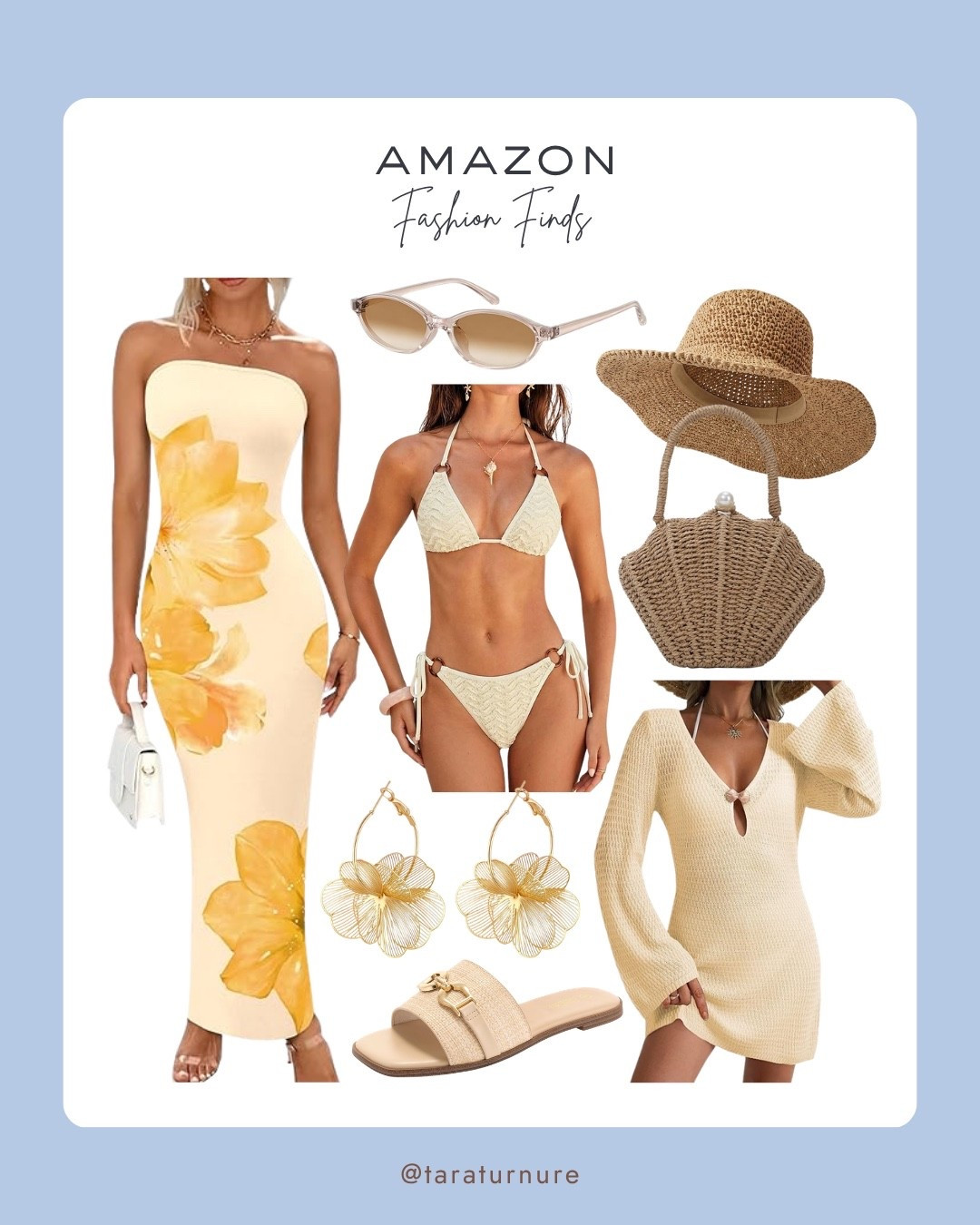 Sunshine season is calling ☀️🌼

Sharing some of my favorite Amazon fashion finds—from breezy dresses and chic swimwear to woven bags, sandals, statement earrings, and the perfect beach accessories. Everything you need for vacation, brunch, or your next summer getaway.

#LTKStyle #LTKSeasonal #AmazonFashion #AmazonFinds #SummerStyle #VacationStyle #ResortWear #BeachOutfit #SummerOutfits #VacationLooks #BeachVacation

#LTKootd #LTKSwim #LTKTravel