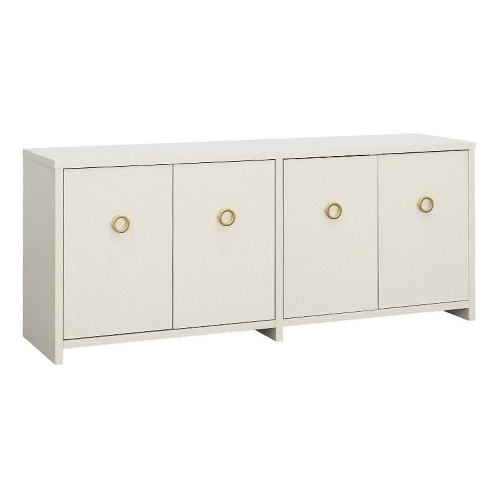 Pemberly Row Engineered Wood Credenza in Dove Linen/Off White Finish | Amazon (US)