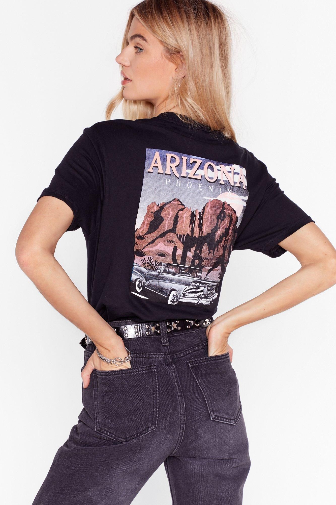 Womens I'd Never Desert You Arizona Graphic Tee - Black | NastyGal (US & CA)