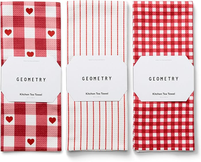 GEOMETRY Kitchen Towels - Quick Dry Microfiber Cloth Dish Towels for Kitchen Drying - Premium Qui... | Amazon (US)