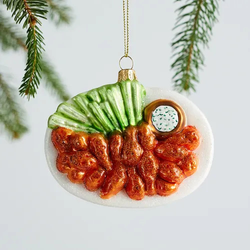 Sur La Table Wing Platter Glass Ornament, 3.9" | Sur La Table