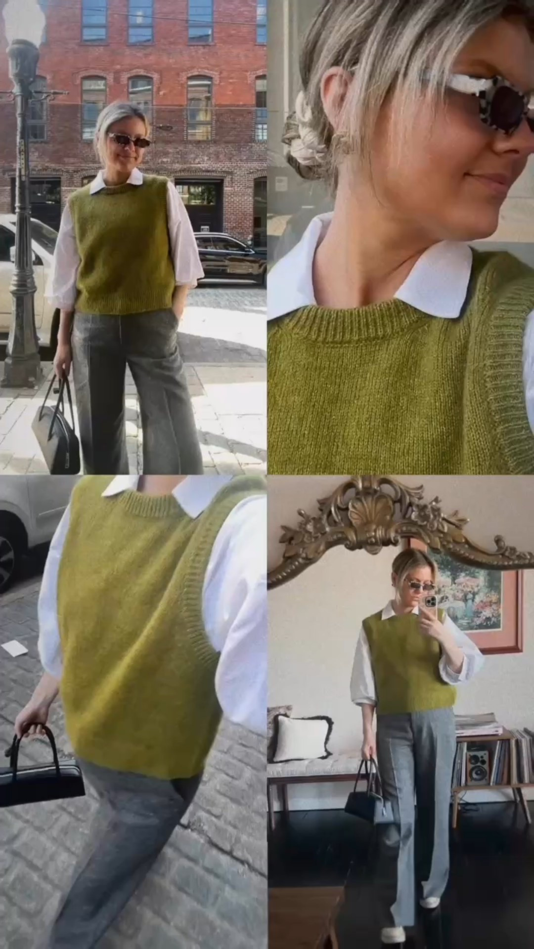 Chartreuse color trend, sweater vest, what to wear to work, work outfit ideas, fall outfits inspo, grey wool trousers, workwear chic

#LTKTravel #LTKCyberWeek #LTKWorkwear