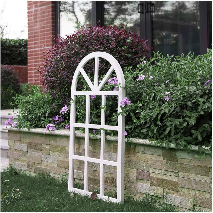 glitzhome Window Frame Wall décor Rustic Arch Wooden Window Pane Country Farmhouse Decorations 3... | Amazon (US)