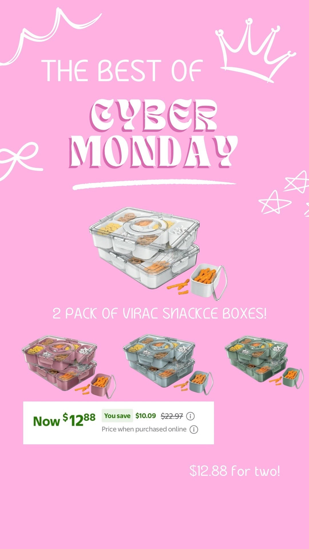Two pack of viral snackle boxes! I’ve seen people fill these with gift cards & candy for gifts too! #walmart #walmartfinds #cybermonday 

#LTKHoliday #LTKCyberWeek #LTKGiftGuide