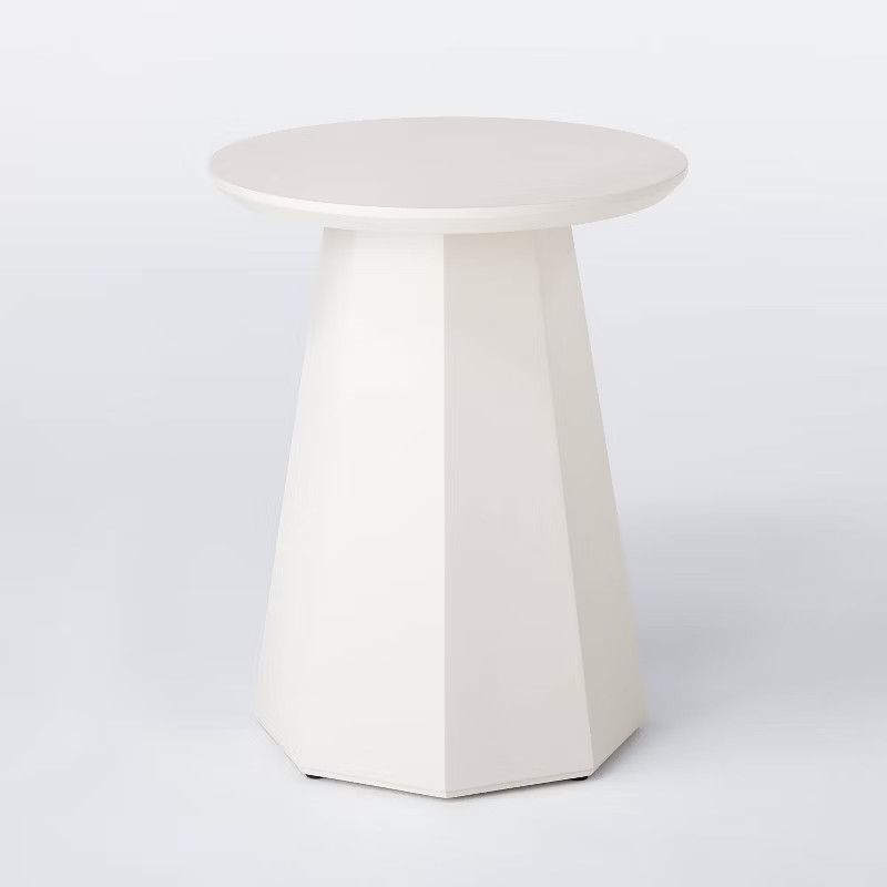 Round Daffan Faceted Accent Table Cream - Threshold™ designed with Studio McGee | Target