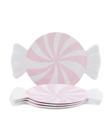 4pk Circle Candy Figural Appetizer Plates | TJ Maxx
