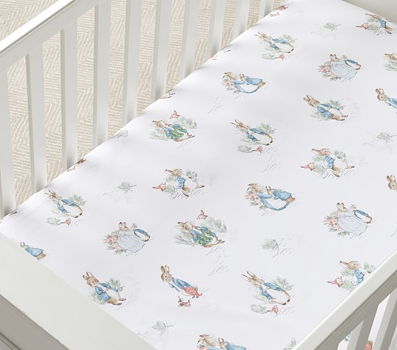 Peter Rabbit™ Organic Crib Fitted Sheet | Pottery Barn Kids