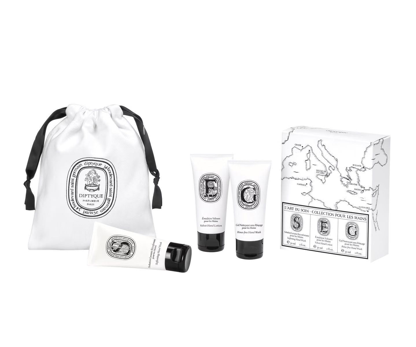 Set Hand Care - Softening & Rinse-free Wash & Lotion - 30ml | diptyque (US)