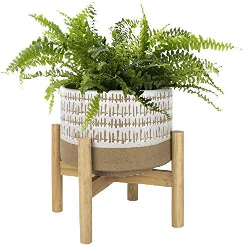 La Jolie Muse Ceramic Planter Pot - 7.3 Inch Boho Style Decorative Cylinder Flower Plant Pot for Ind | Amazon (US)