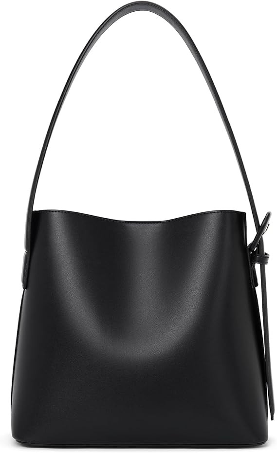 BOSTANTEN Bucket Bag Vegan Leather Shoulder Purses for Women Trendy Adjustable Strap | Amazon (US)