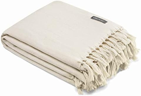 Vera Wang - Throw Blanket, Luxury Cotton Bedding, Lightweight Home Decor for All Seasons (Twill F... | Amazon (US)