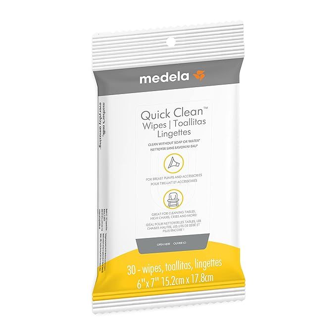 Medela Quick Clean Breast Pump Accessory Wipes Resealable Pack Convenient hygienic On The Go Clea... | Amazon (US)