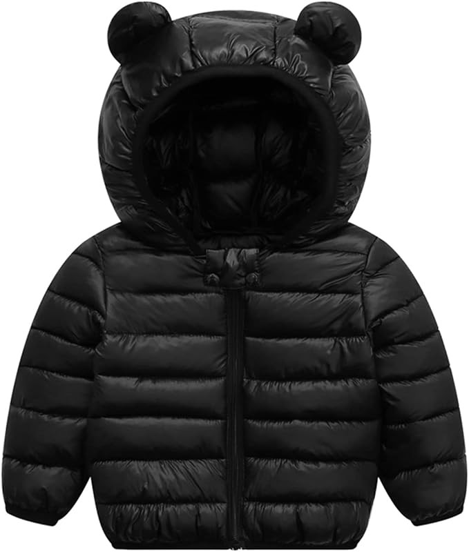 XMWEALTHY Baby Boys Girls Winter Coats Toddler Bear Hoods Down Jacket Infant Kids Light Puffer Pa... | Amazon (US)