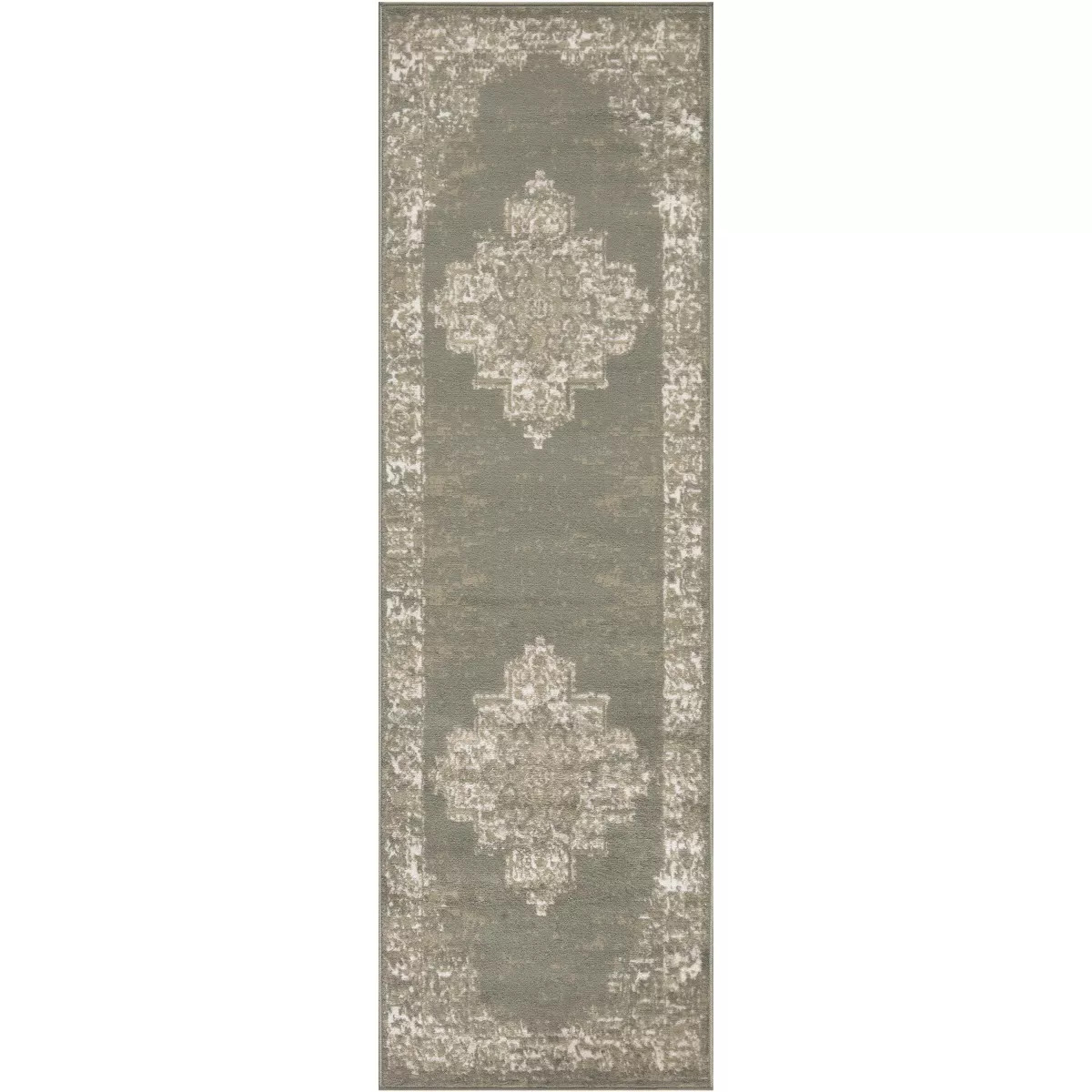 Nourison Grafix Center Medallion Area Rug Ivory Beige 2'3" x 7'6" | Target