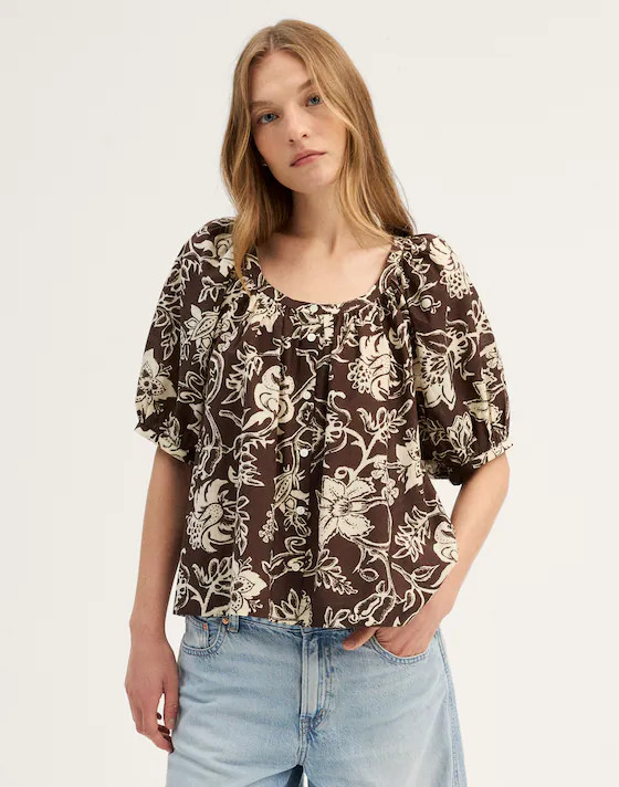 Puff-Sleeve A-Line Top | Madewell