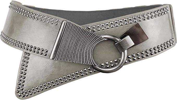 Adjustable Wide Elastic Belt for Women – Vintage Buckle, Stretchy Waistband, Versatile for Jean... | Amazon (US)