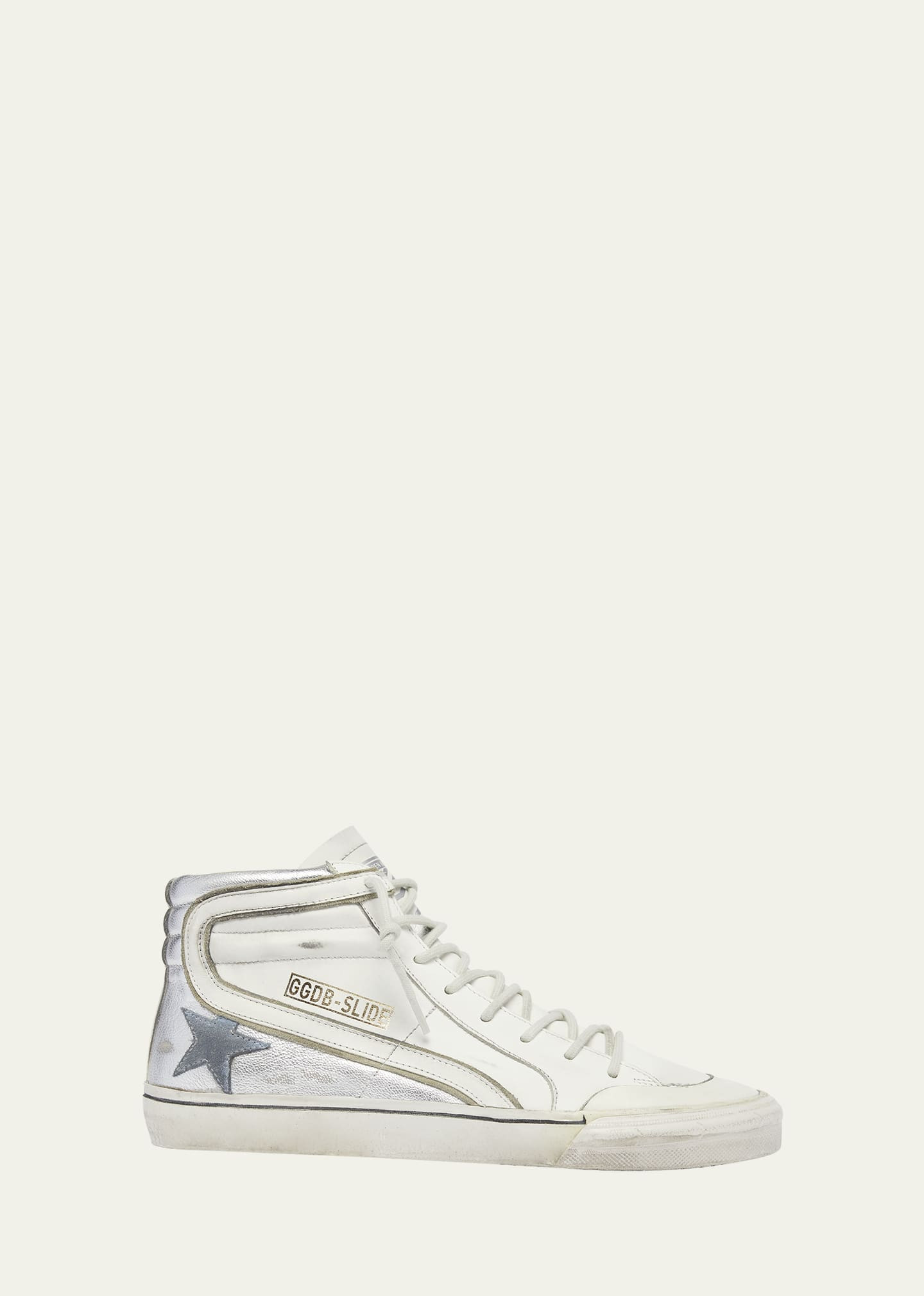 Golden Goose Slide Mid-Top Mixed Leather Sneakers | Bergdorf Goodman