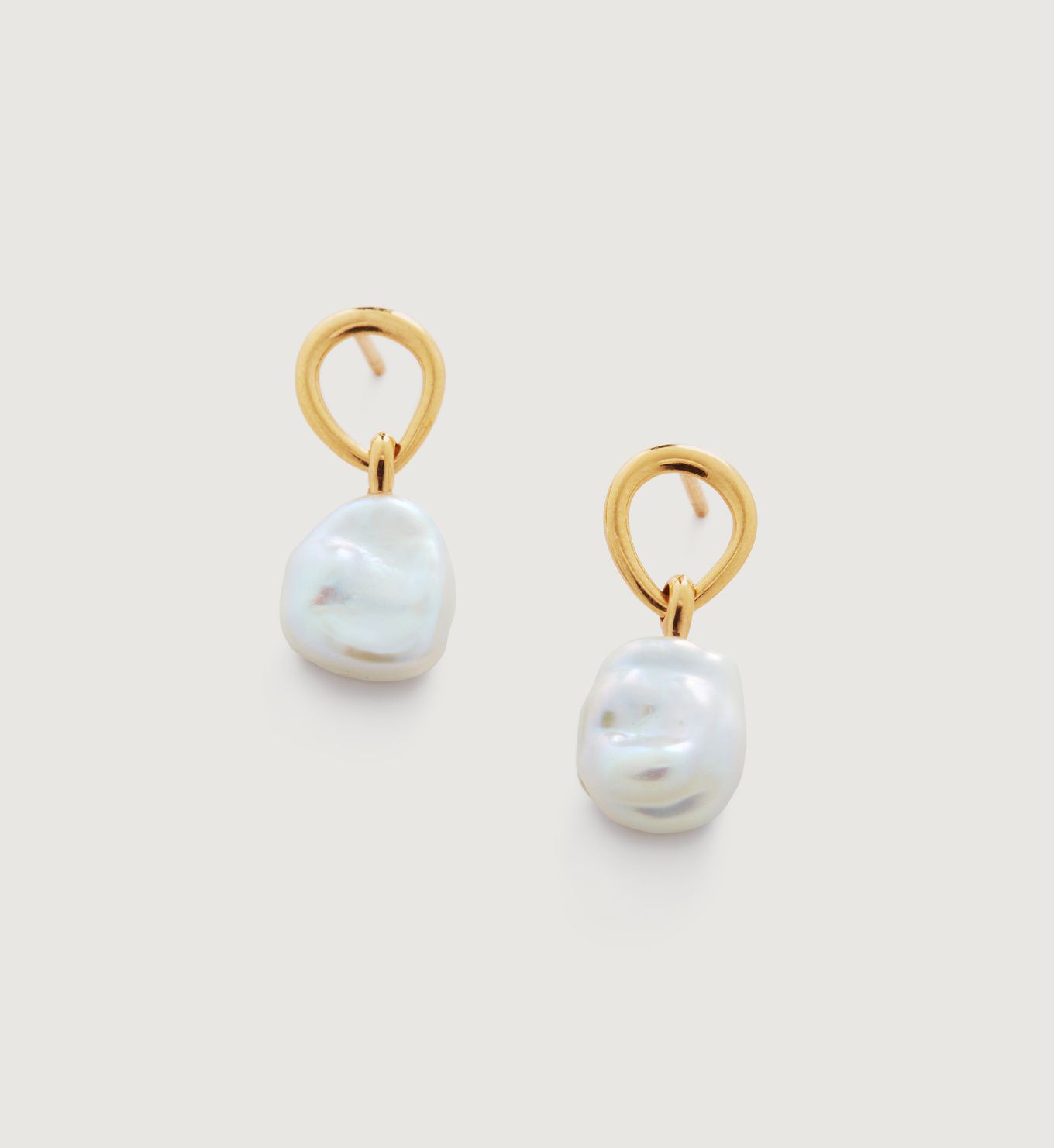 Nura Keshi Pearl Drop Earrings | Monica Vinader (Global)