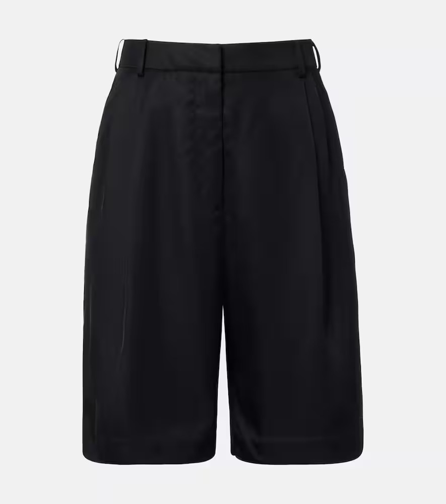 The Frankie Shop Marfa pleated twill Bermuda shorts | Mytheresa (US/CA)