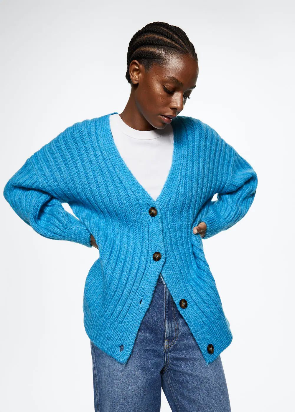 Oversized cardigan with buttons | MANGO (US)