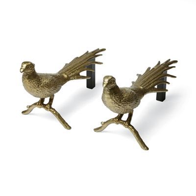 Pheasant Andirons | Frontgate | Frontgate