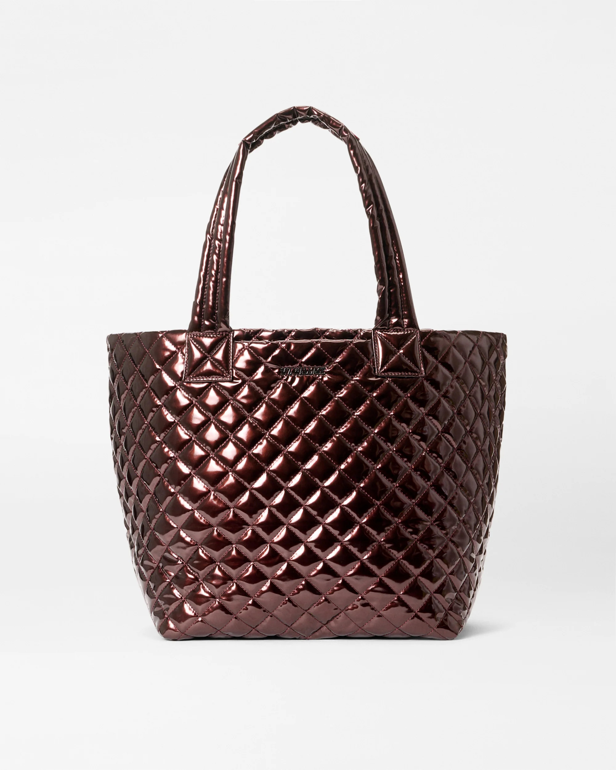 Bordeaux Lacquer Medium Metro Tote Deluxe | MZ Wallace