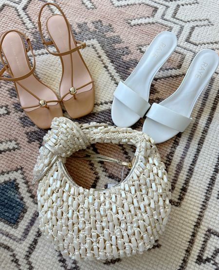 New summer sandals and bag I just got! Tan sandals are made out of the most buttery leather- adore. Both run TTS. The bag is made out of shells & has metallic detailing...eek love love! 

#LTKItBag #LTKTravel #LTKShoeCrush