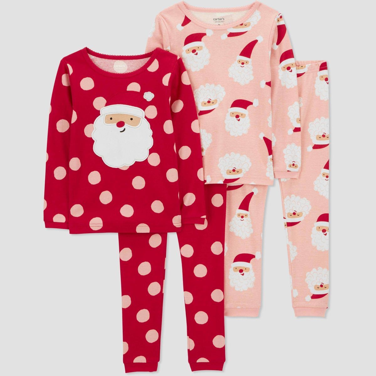 Carter's Just One You® Toddler Girls' Polka Dot Santa Pajama Set | Target