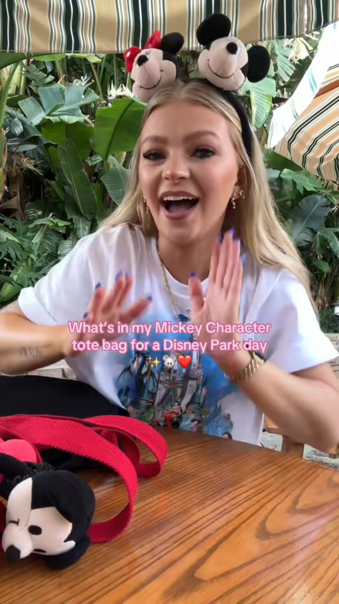 What is in my Disney character tote bag for a day at Hollywood Studios

#LTKTravel #LTKItBag #LTKActive