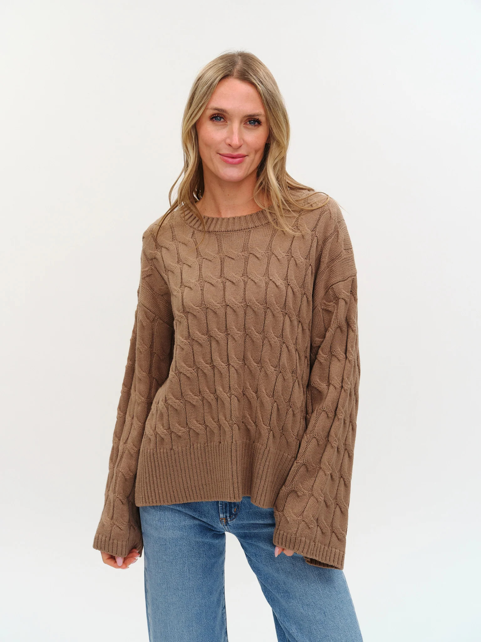 willow sweater [taupe] | Six Fifty Clothing