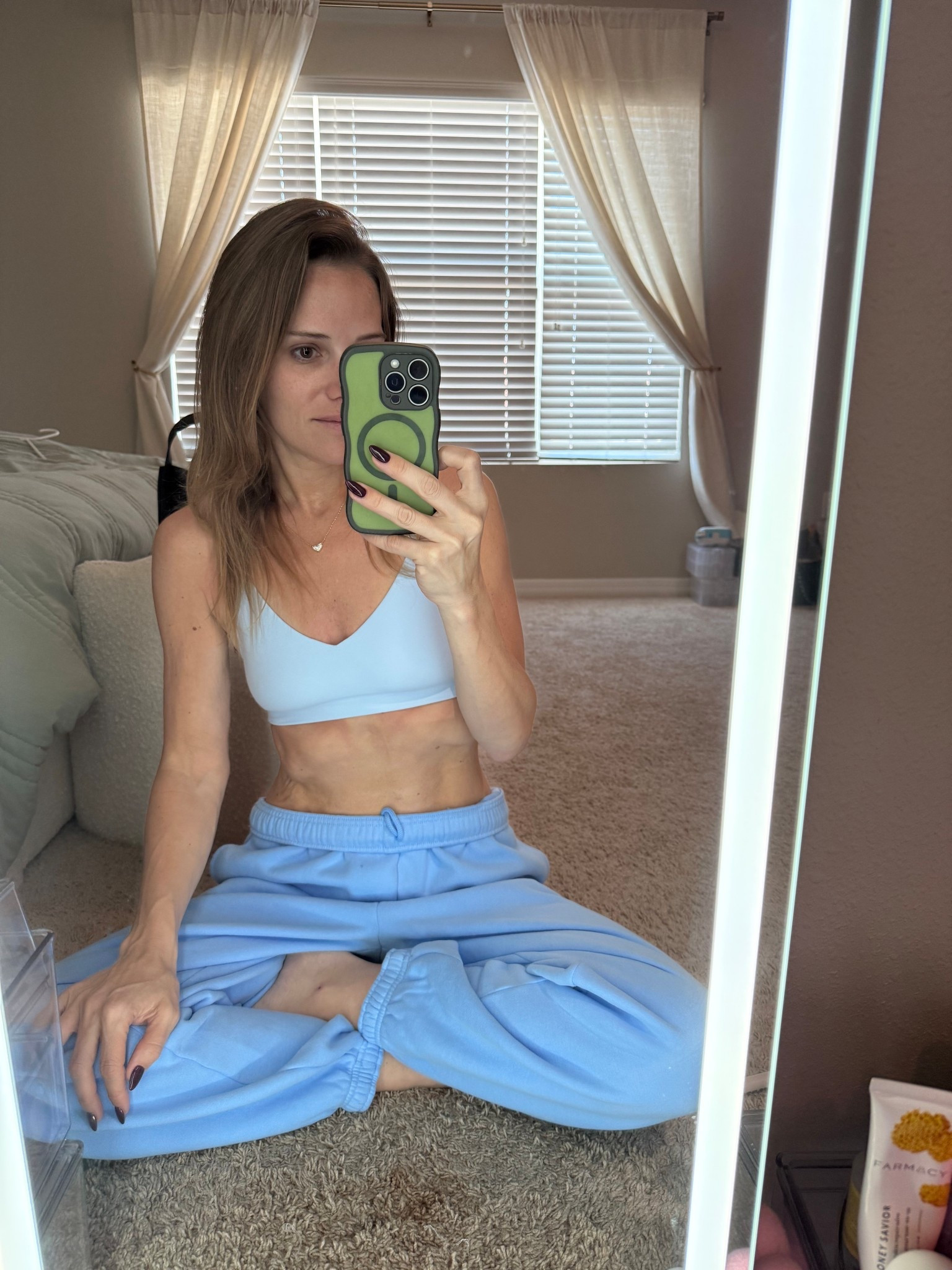 Got my favorite Aritzia sweats in the gorgeous blue with a matching bra - lounging at home never looked so good. 

#LTKmomlife #LTKgrwm #LTKmorningroutine