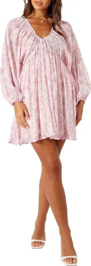 Petal & Pup Paris Floral Textured Long Sleeve Minidress | Nordstrom | Nordstrom