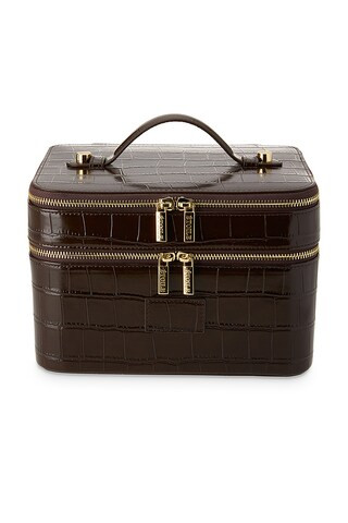 ETOILE COLLECTIVE x REVOLVE Duo Vanity Case in Espresso Croc from Revolve.com | Revolve Clothing (Global)