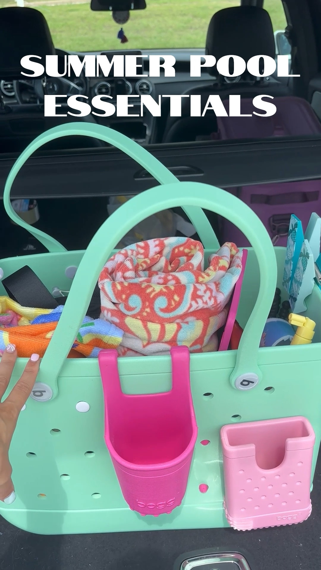 Summer pool days made so much easier 🩷☀️ Snagging all my essentials during the summer sale – from my Bogg Bag setup (yes, even the phone holder + dividers!) to my fave SPF must-haves like Supergoop & Sun Bum. Don’t forget towel clips + bands – total game changers. I wore my fav Kenz Kustomz hat Summer sippin to the pool! If you love their stuff like I do USE CODE: Kenzwithbaileigh10 for 10% OFF your purchase ✨✨ #beachbag #summertravel #swimsuit #sunscreen #glowscreen #goodmolecules #LTKSale #PoolDayReady #BoggBagMustHaves

#LTKSaleAlert #LTKSwim #LTKSummerEdit