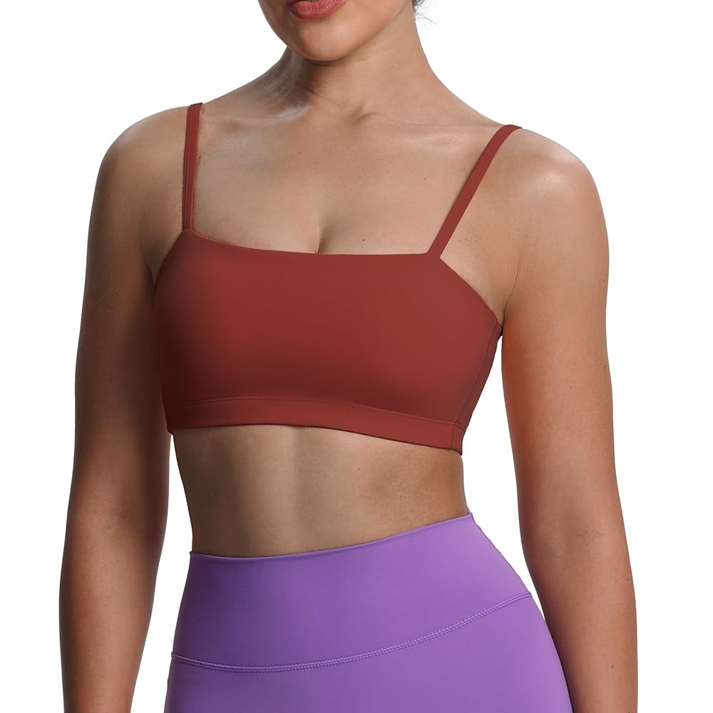 Aoxjox Women's Workout Bandeau Bras Training Fitness Running Yoga Crop Tank | Amazon (US)