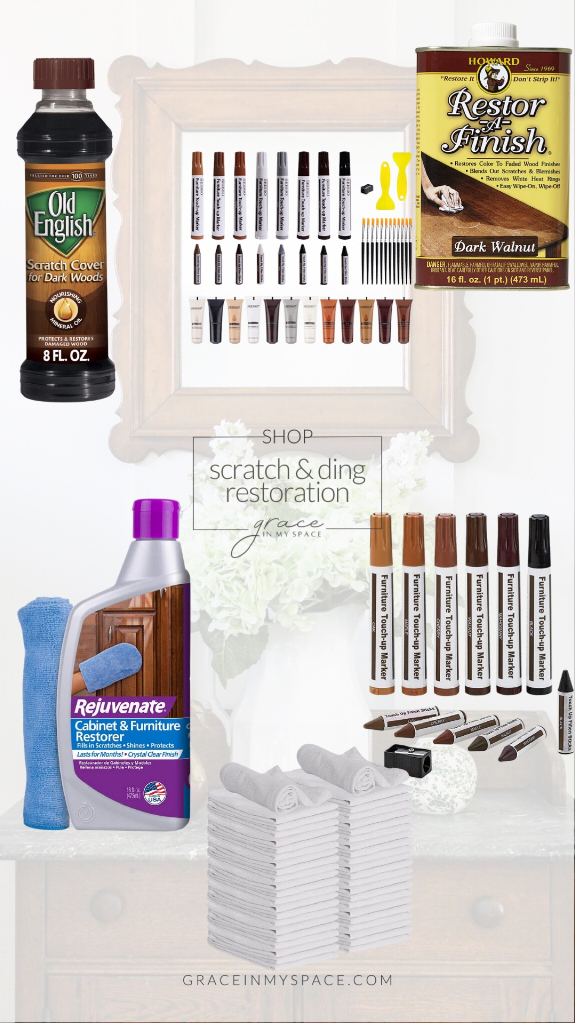 Furniture restoration made easy! Use these products for pieces that have scratches and dings without needing to refinish the entire piece  

#LTKunder100 #LTKhome #LTKunder50