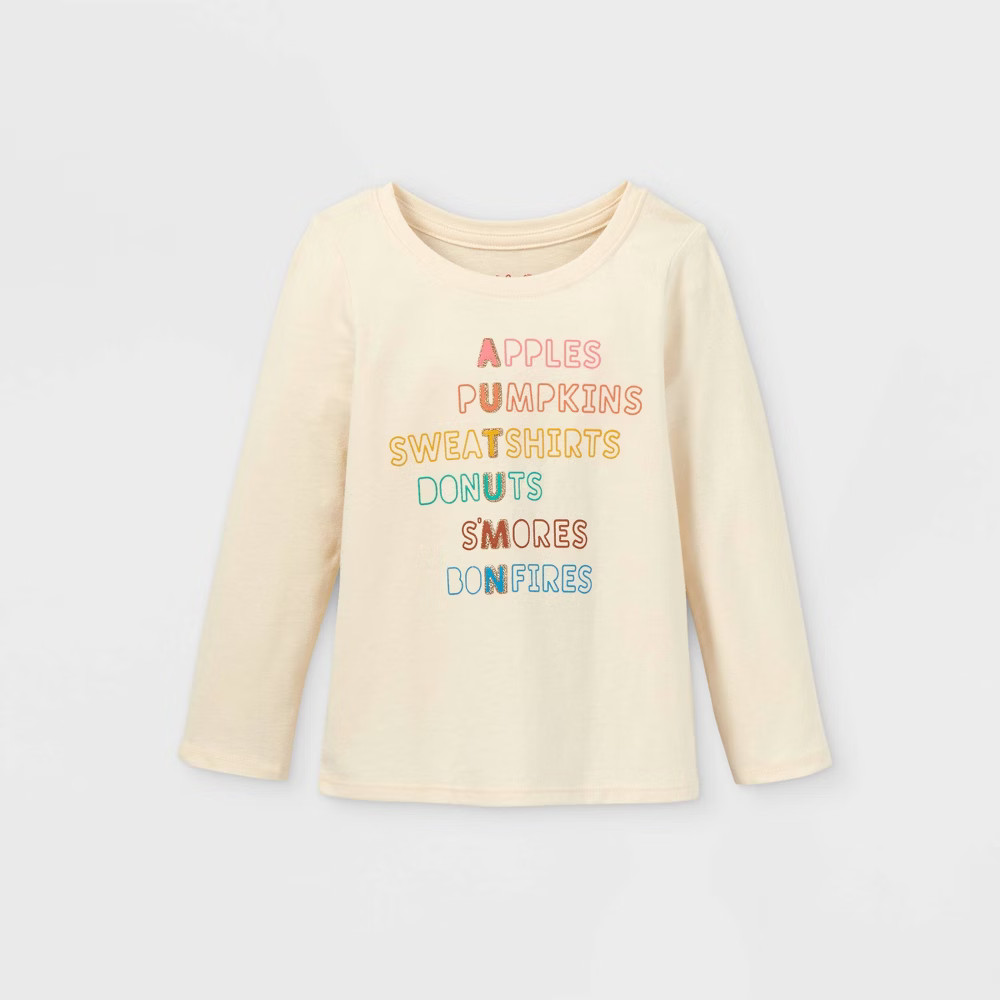 Toddler Girls' Autumn Long Sleeve Graphic T-Shirt - Cat & Jack™ | Target