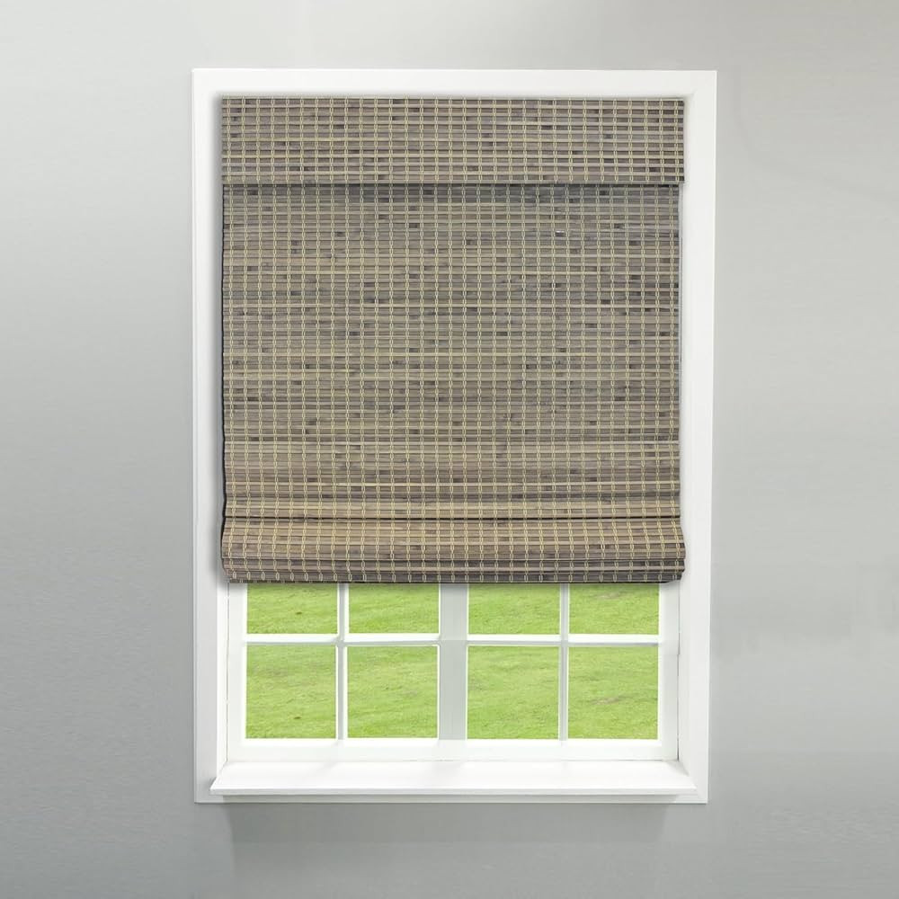 Radiance Cordless Bamboo Roman Shades for Windows - Flatstick Bamboo Blinds for Reduce Bright Lig... | Amazon (US)