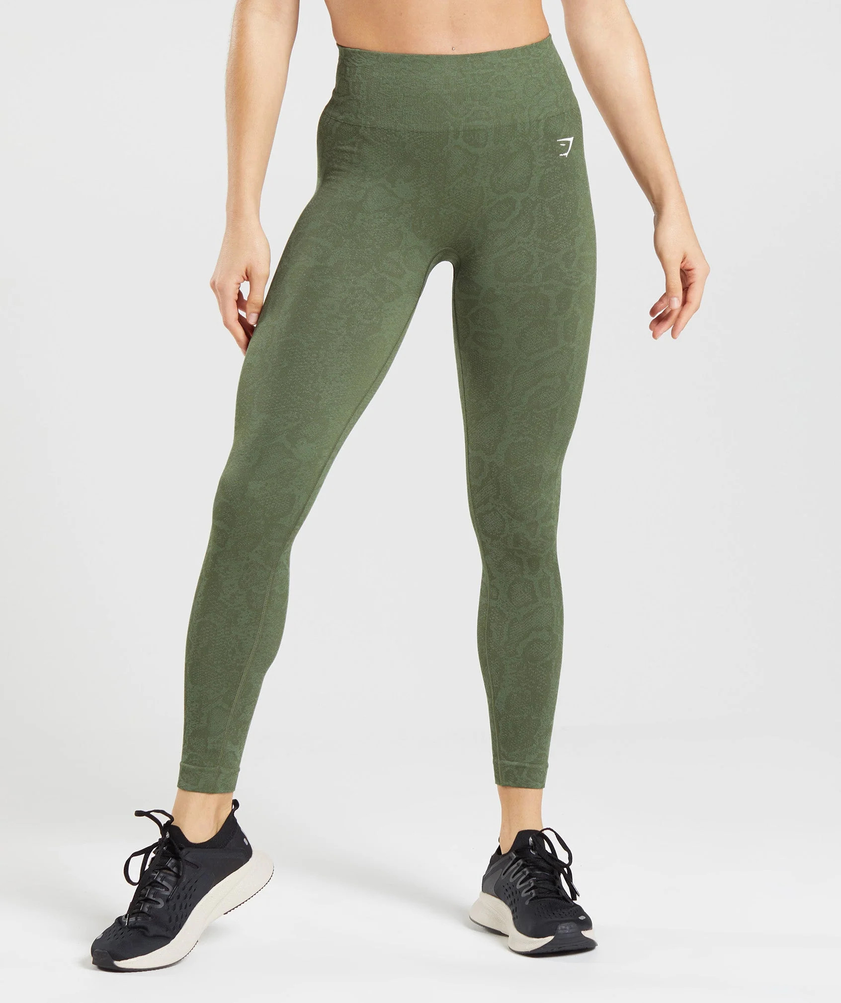 Gymshark Adapt Animal Seamless Leggings - Willow Green/Core Olive | Gymshark US
