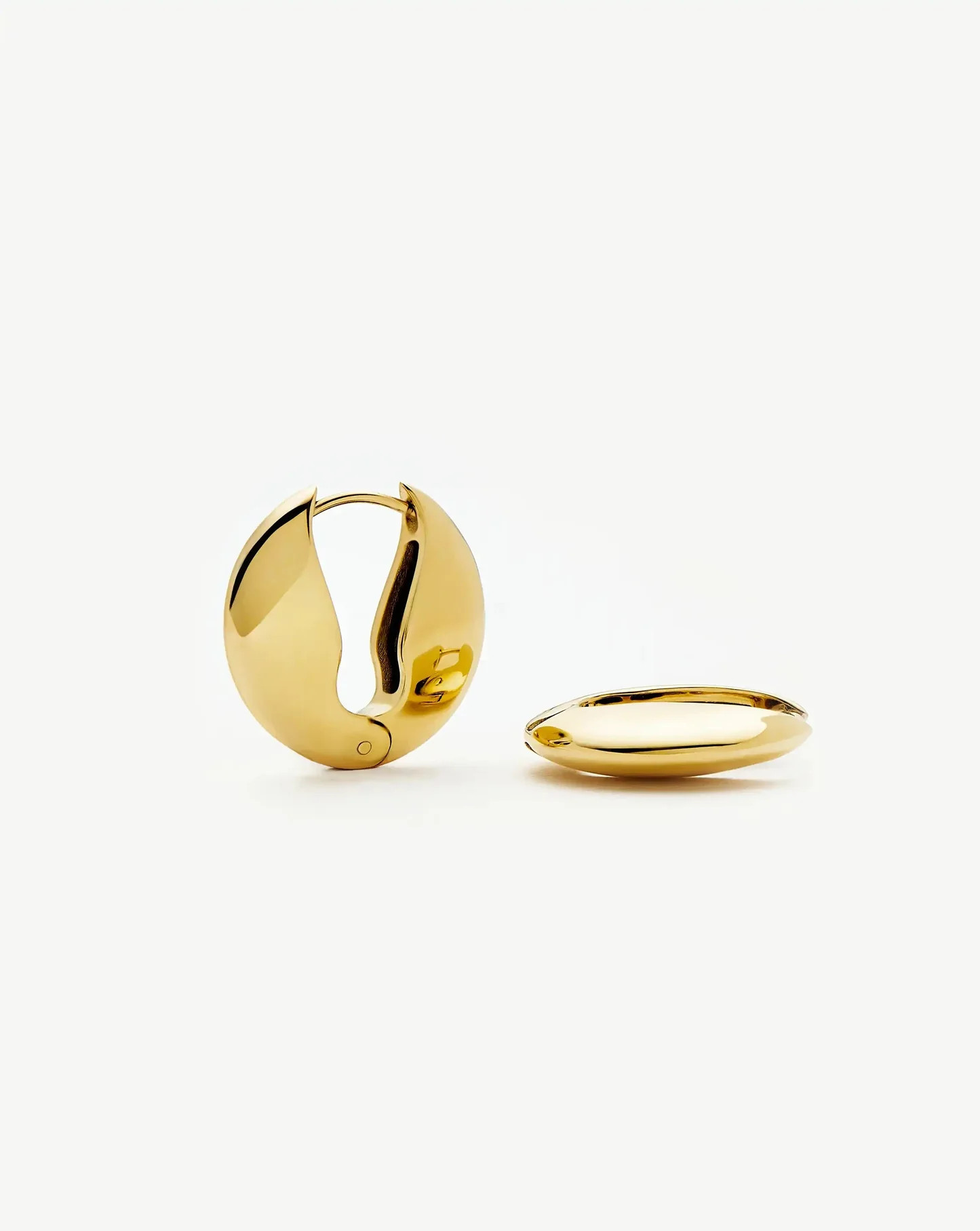Pebble Hinged Hoop Earrings - Gold | Missoma UK | Missoma UK