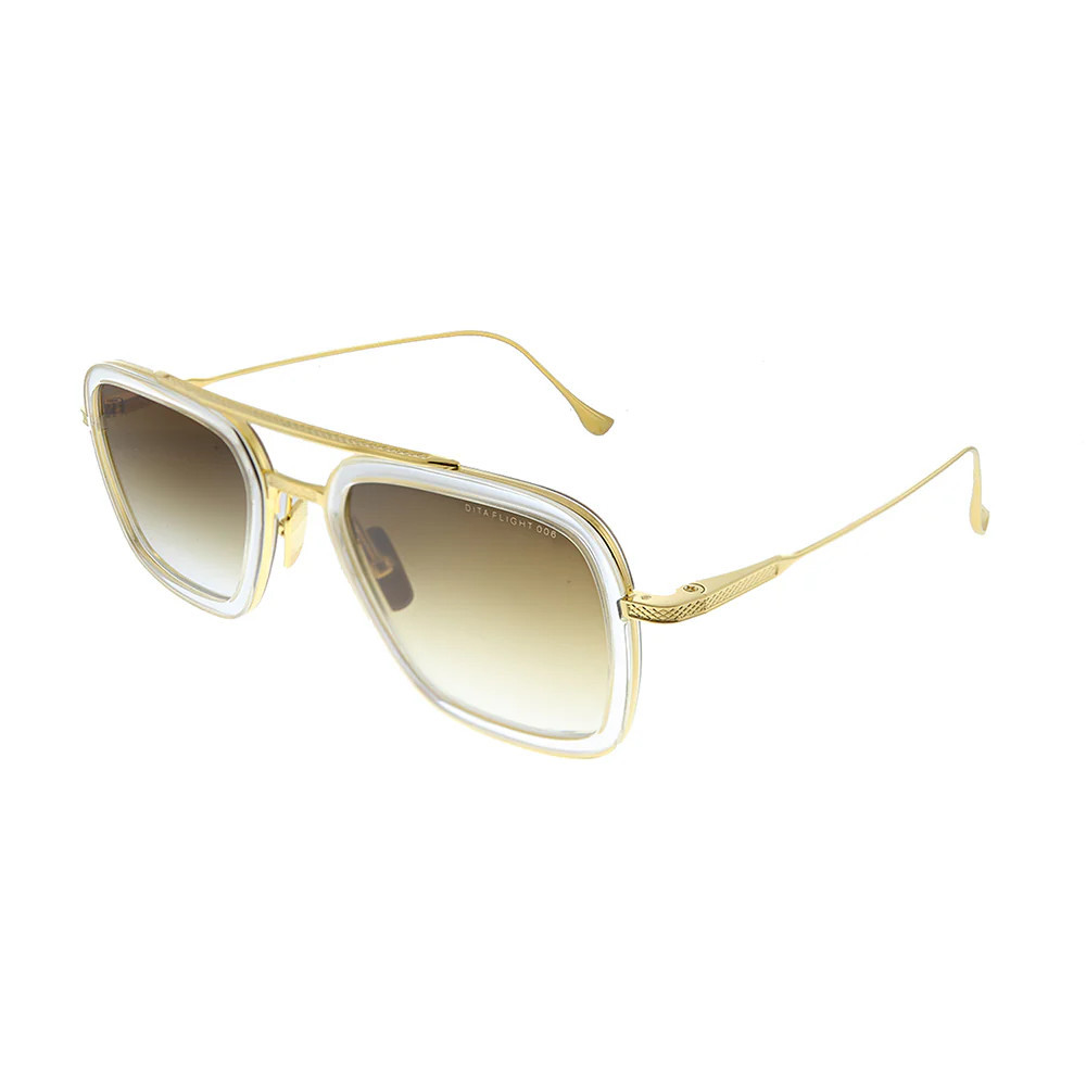 Dita Flight.006 DT 7806-L-CLR-GLD-52 Unisex Aviator Sunglasses | Shop Simon